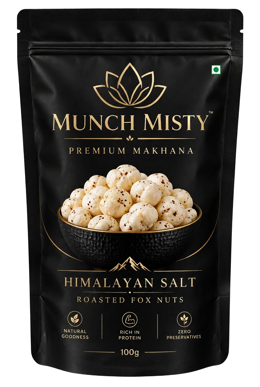 Illustrative custom-branded makhana packaging